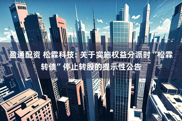 盈通配资 松霖科技: 关于实施权益分派时“松霖转债”停止转股的提示性公告
